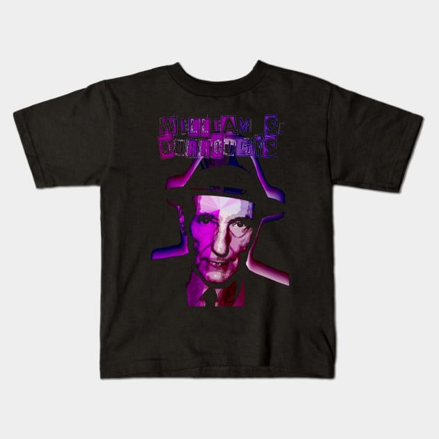 William S Burroughs Punk Design Kids T-Shirt by HellwoodOutfitters